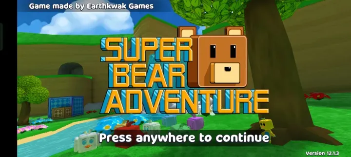 Super Bear Adventure Mod APK running on PC Windows 11 - BlueStacks emulator gameplay