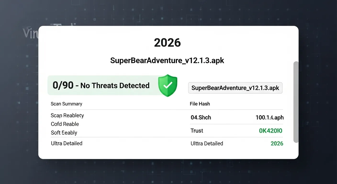 Anti-virus scan results for the latest Super Bear Adventure Mod update