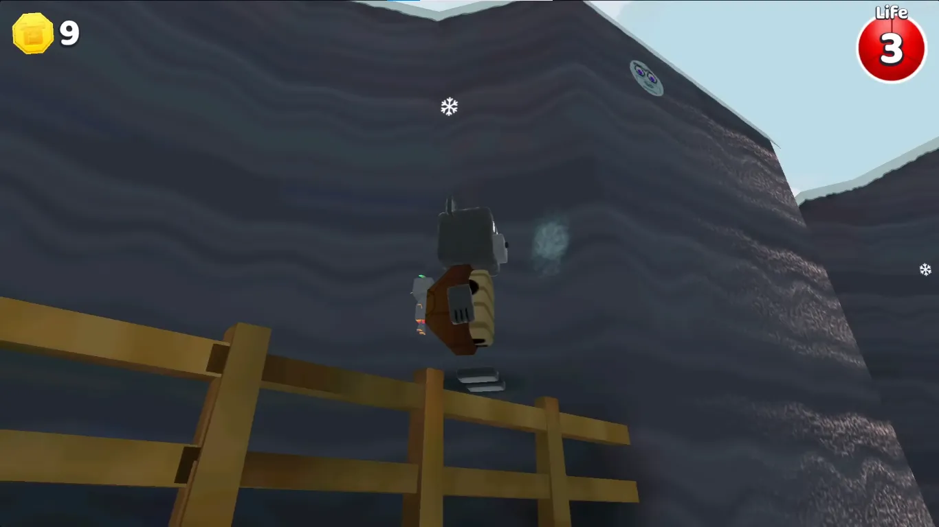 Hidden secret sticker behind the rotating fan in Mole Mines - Super Bear Adventure