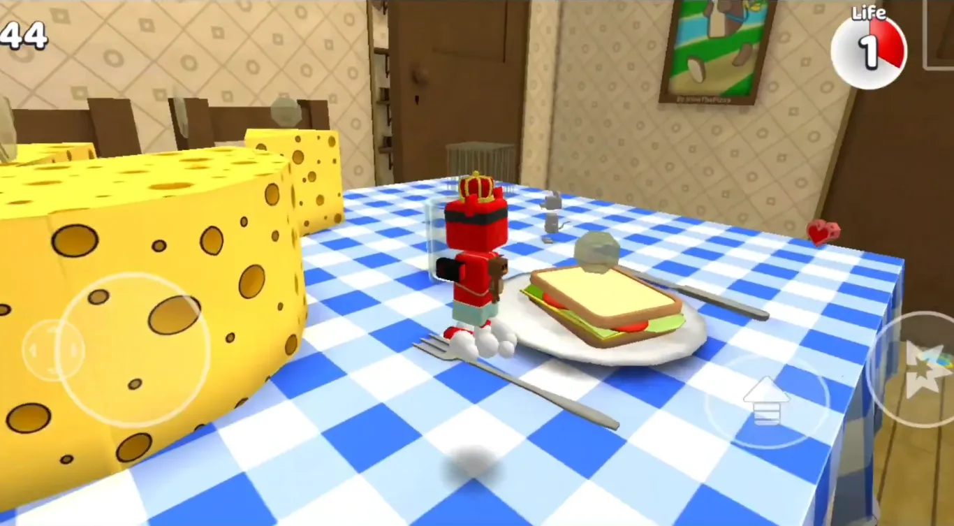 Kitchen hazards and stovetop platforming in the Giant House - Super Bear Adventure