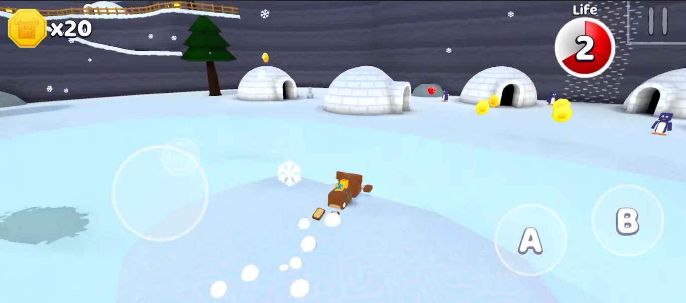 Physics tutorial for Snow Valley ice movement and momentum in Super Bear Adventure