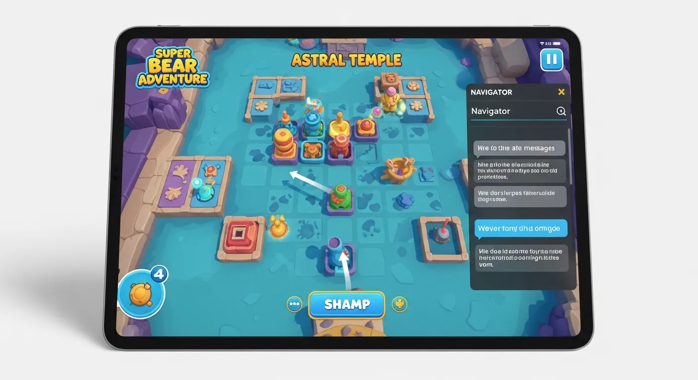 Remote navigation - Ghost challenge screen-sharing multiplayer in Super Bear Adventure
