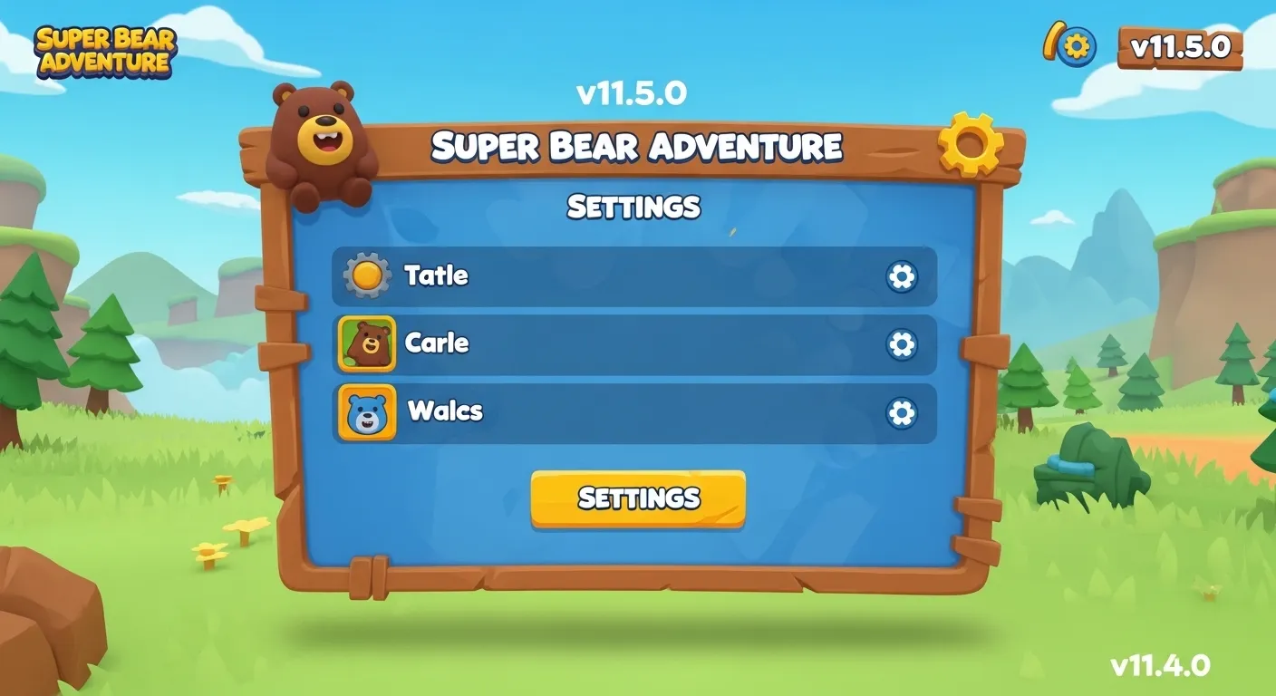 Version verification for v11.5.0 Super Bear Adventure Mod APK