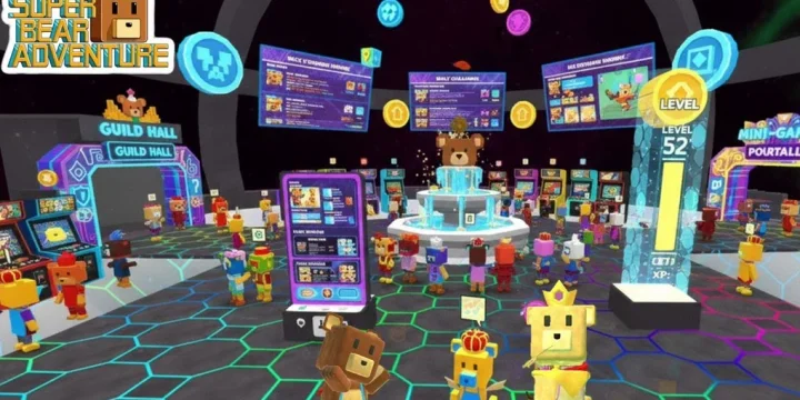 Arcade World neon mini-games - Super Bear Adventure